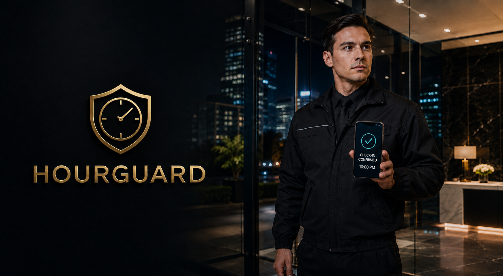 Guardian HourGuard officer completing a documented hourly check-in